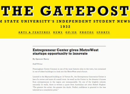 Gatepost Article Screenshot 