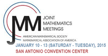 Title: JMM 2015 Logo - Description: Left-click to go to the full program for the 2015 Joint Mathematics Meetings of the American Mathematical Society (AMS) and the Mathematical Association of America (MAA)