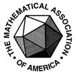 The logo of the Mathematical Association of America (MAA).  Please left-click to go to the MAA home page.