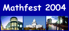 Mathfest 2004 logo.  Please left-click to go to the Mathematical Association of America (MAA) Mathfest page.