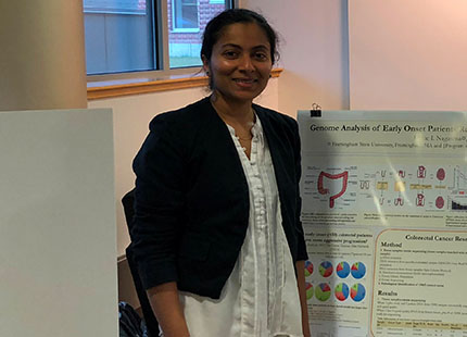 Professional Science Masters (PSM) degree student Eronie Nagasena presents on genome analysis
