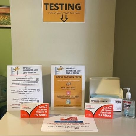 Testing resources at the Health Center