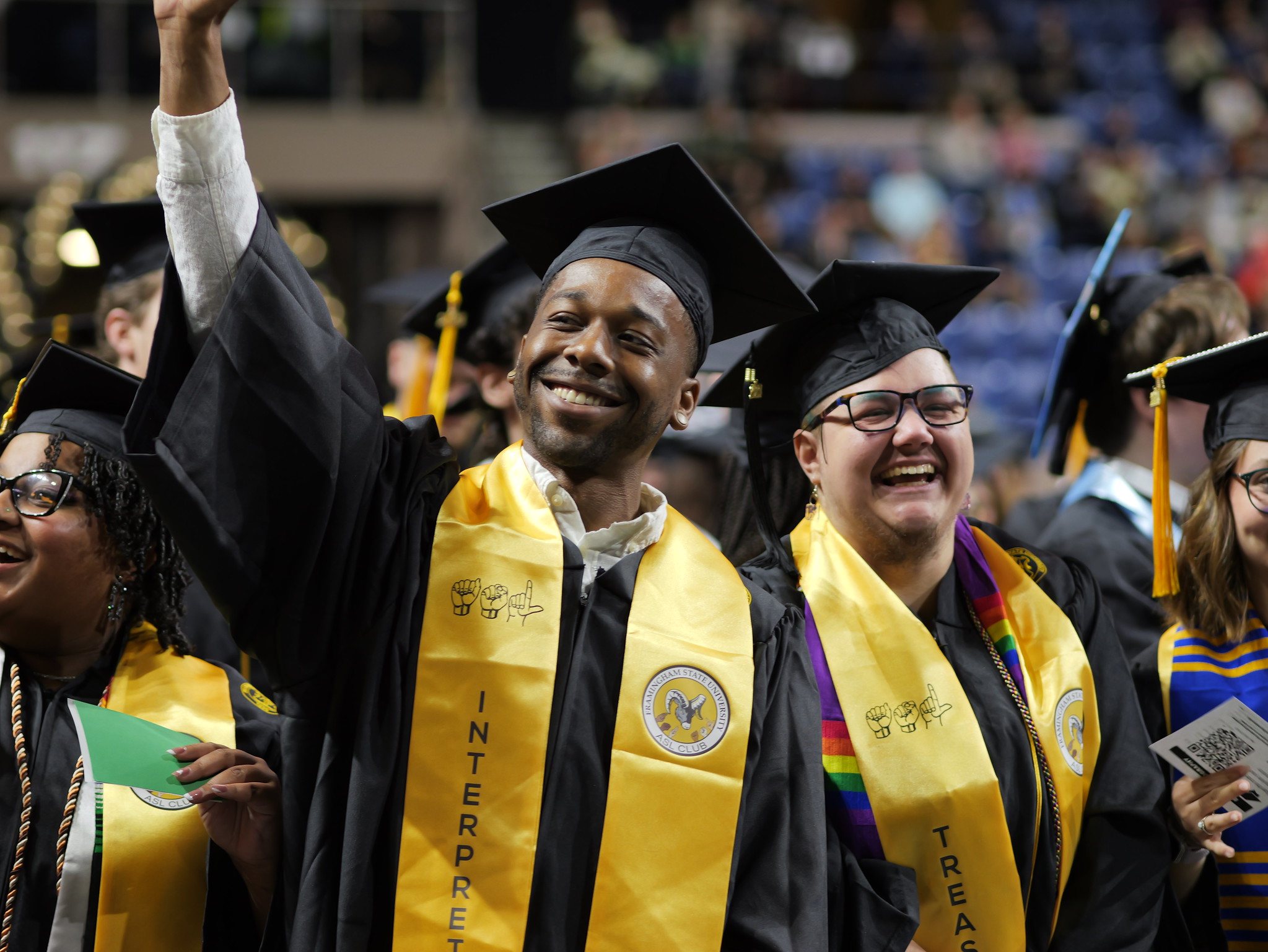 Students at commencement