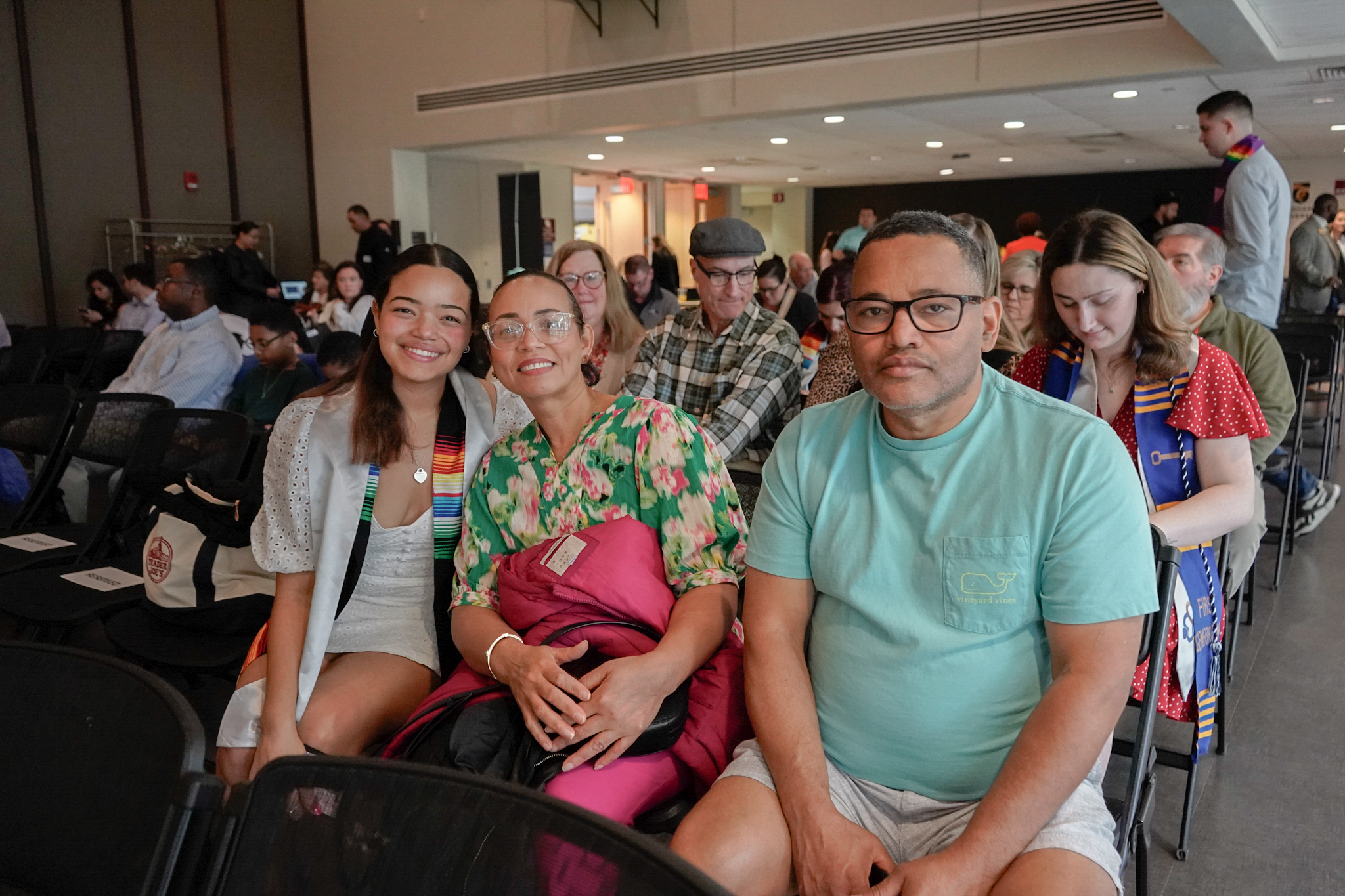 Students and parents at the intercultural graduation ceremony. 