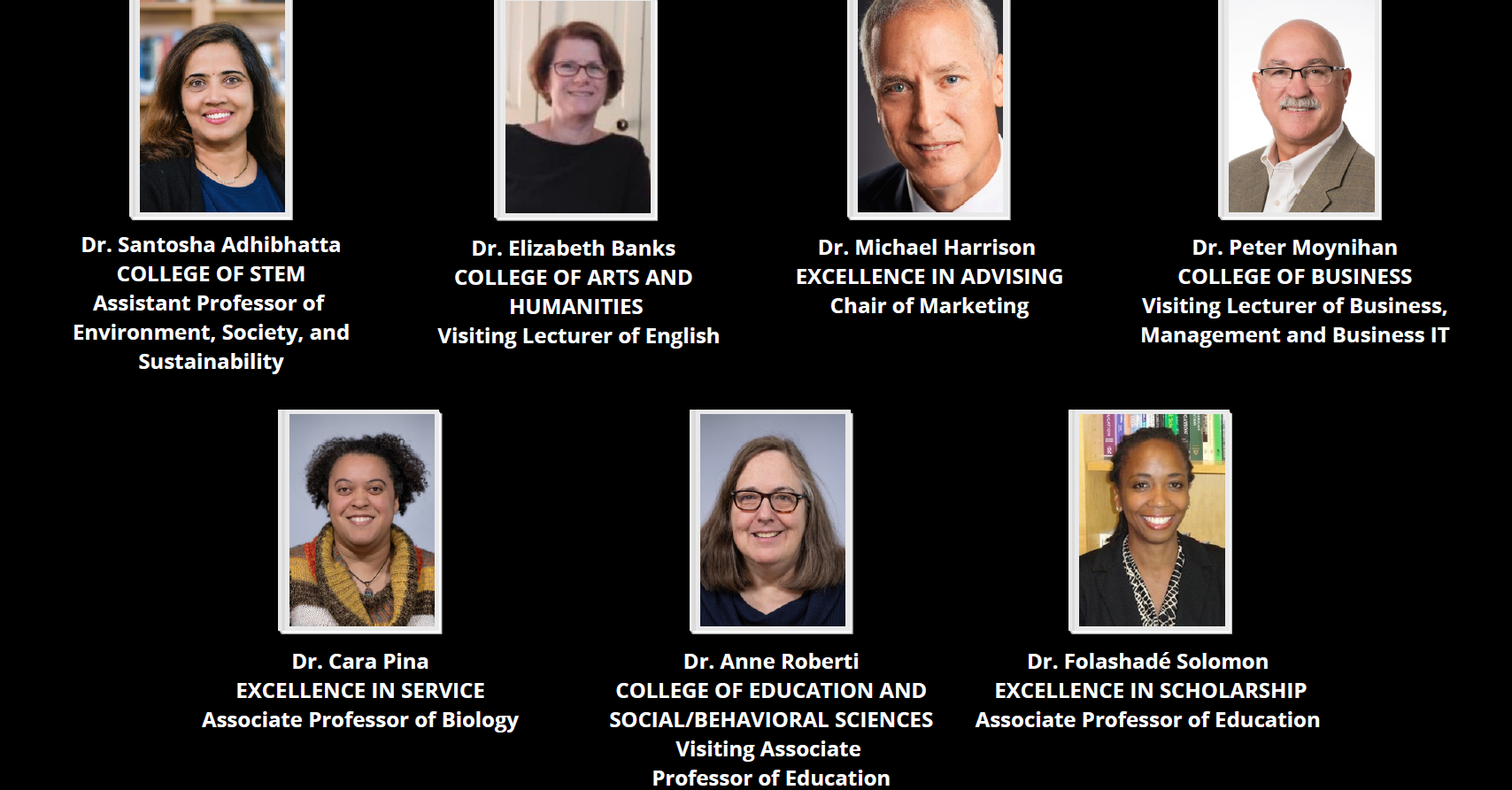 Images of the 2024 Distinguished Faculty Award Recipients 