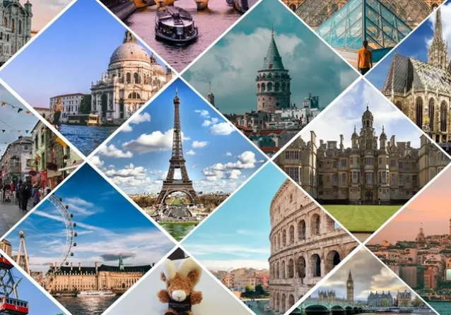 Study Abroad Photo collage