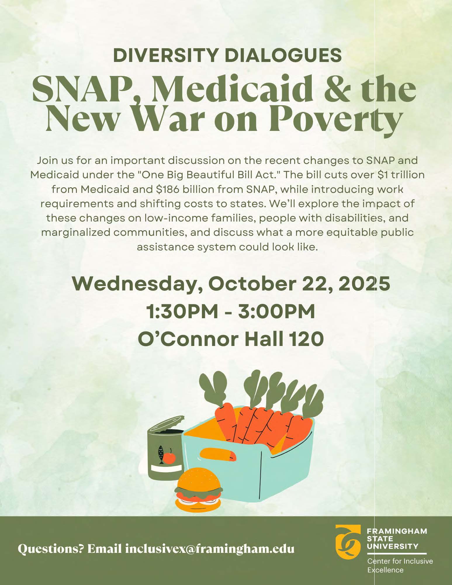 Poster for SNAP Diversity Dialogue Event 