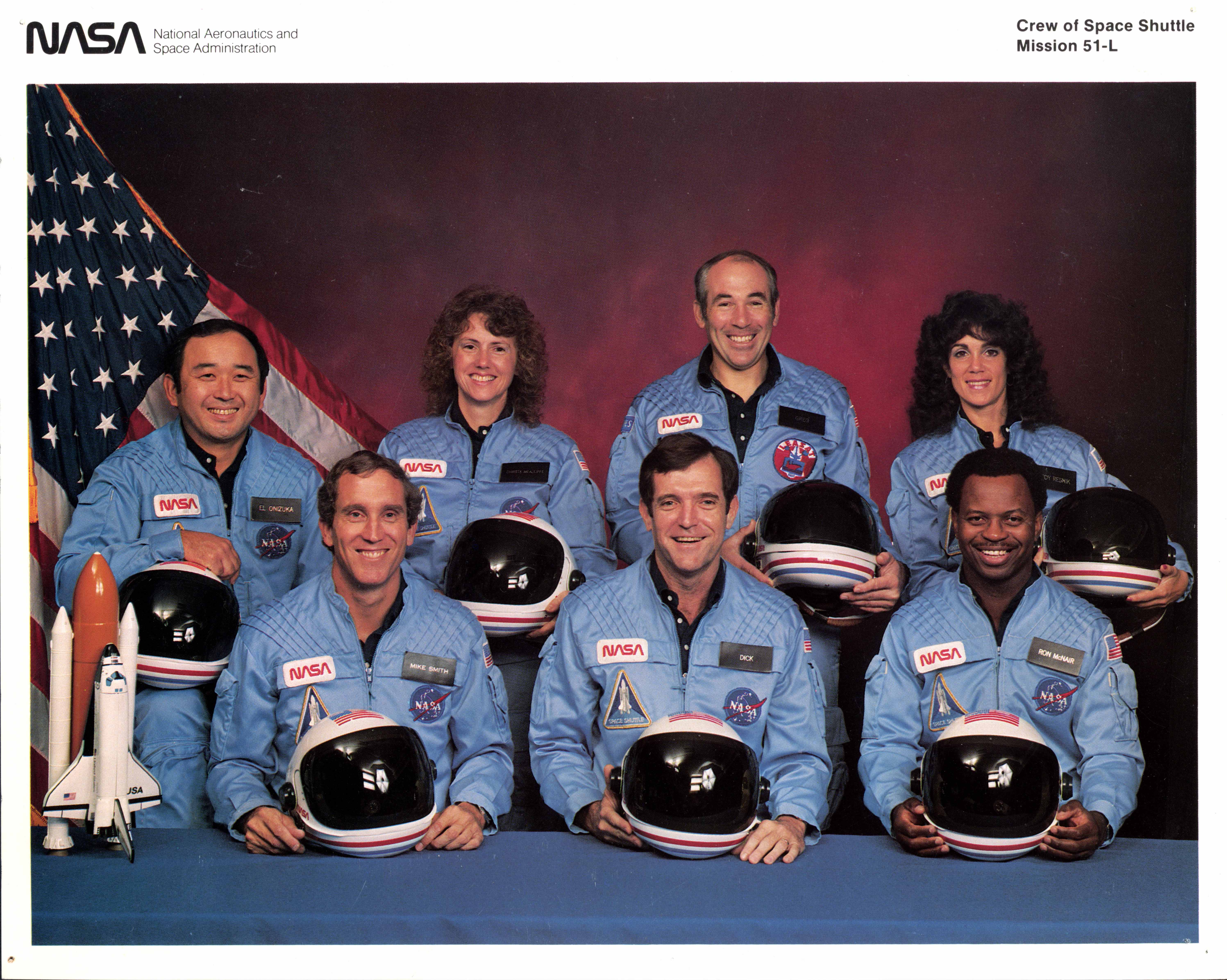 Official portrait of the Space Shuttle Challenger Crew