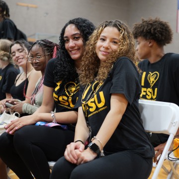 Students in gymnasium