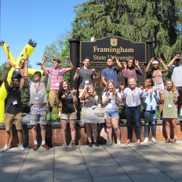 Group of students outside McCarty center