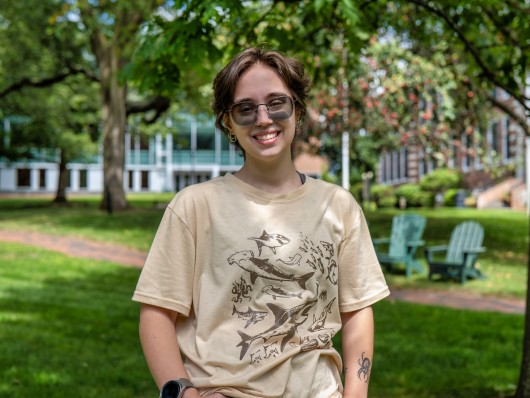 Photo of Paige on Framingham State University’s campus
