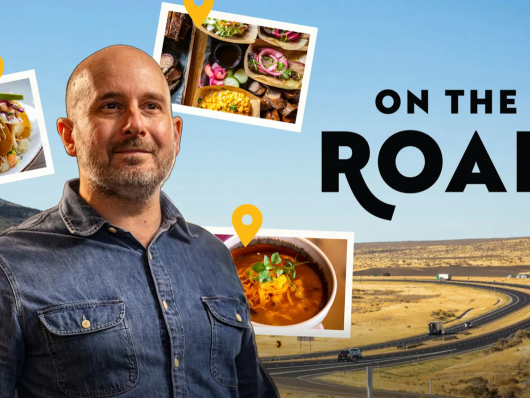 Bryan Roof on promotional image for his show "On the Road"