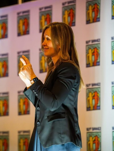 Professor Angela Herbert at event