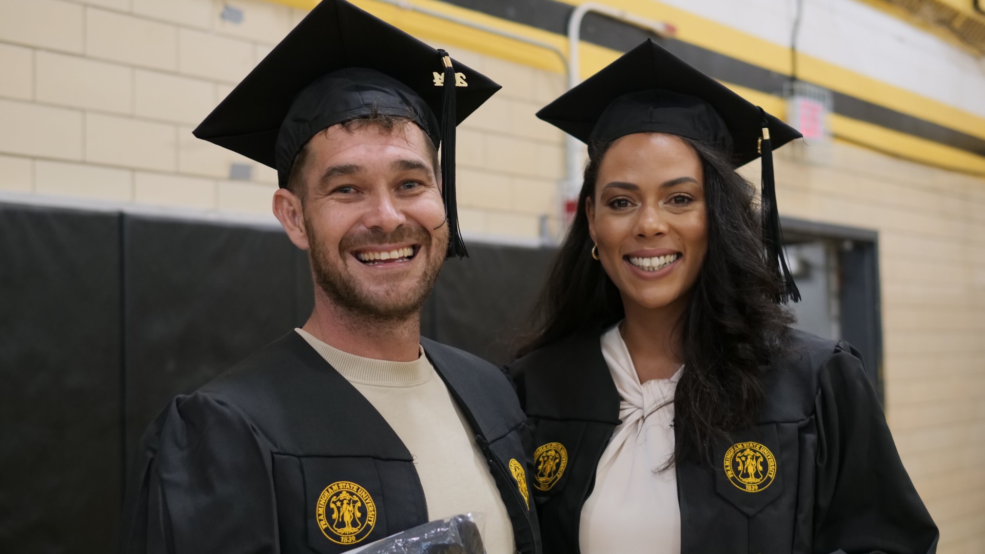 Students at commencement 
