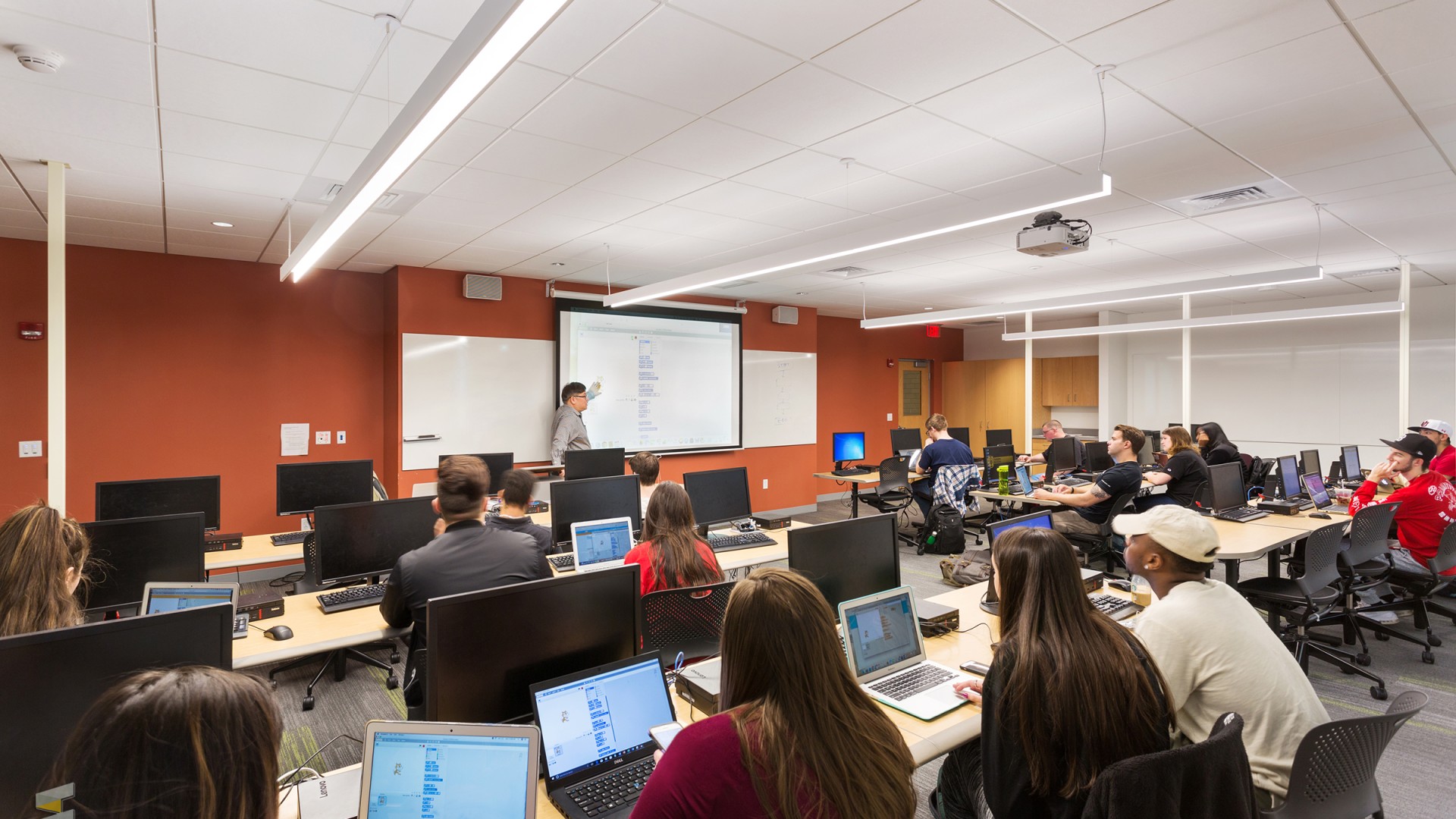 A computer Science class in action