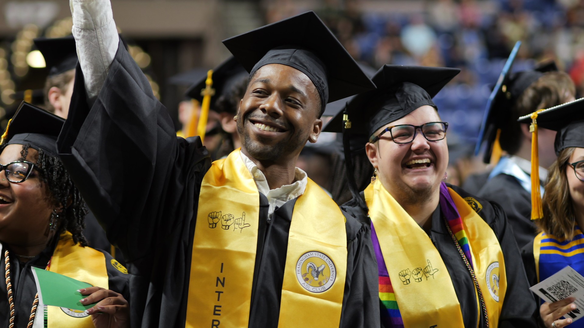 Graduate at ceremony 