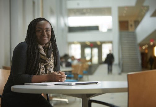Student in Hemenway Labs