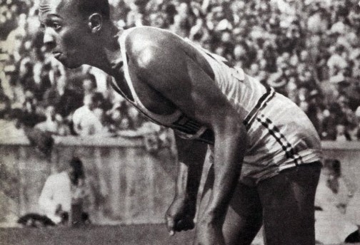 Jesse Owens at the 1936 Olympics 